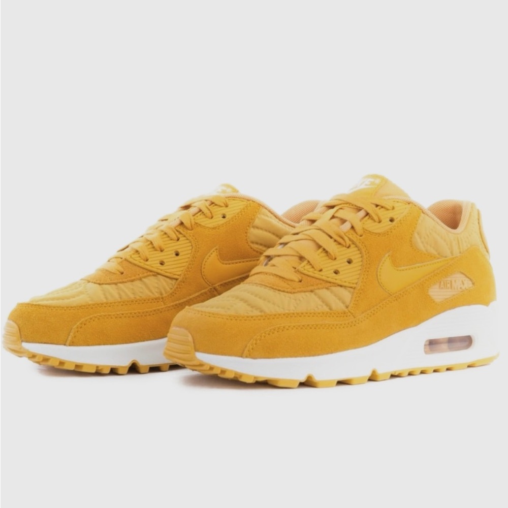 Suede/quilted AIR MAX 90 Gold Leaf/White Nike air max (rare color)